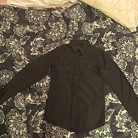 Black striped shirt kids XL - Picture 1 of 2